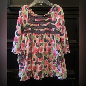 Pippa & Julie Pink and Gray Floral Dress.